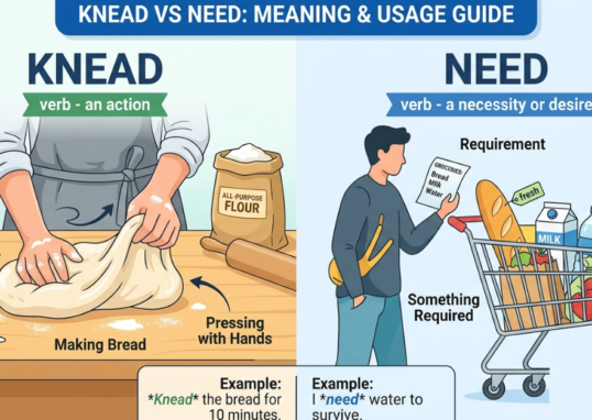 Knead vs Need: Meaning, Difference & Usage Guide