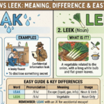 Leak vs Leek: Meaning, Difference & Easy Guide