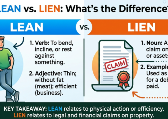Lean vs Lien: What’s the Difference?