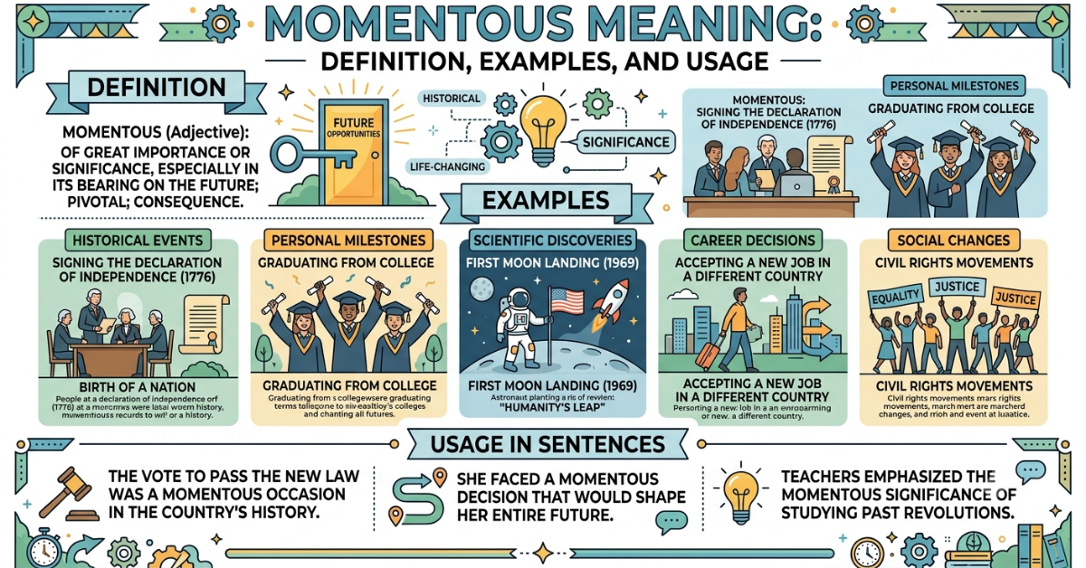 Momentous Meaning: Definition, Examples, and Usage