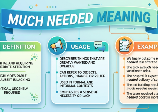 Much Needed Meaning: Definition, Usage & Examples