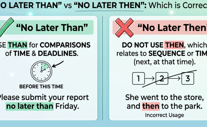 No Later Than or Then: Which One Is Correct?