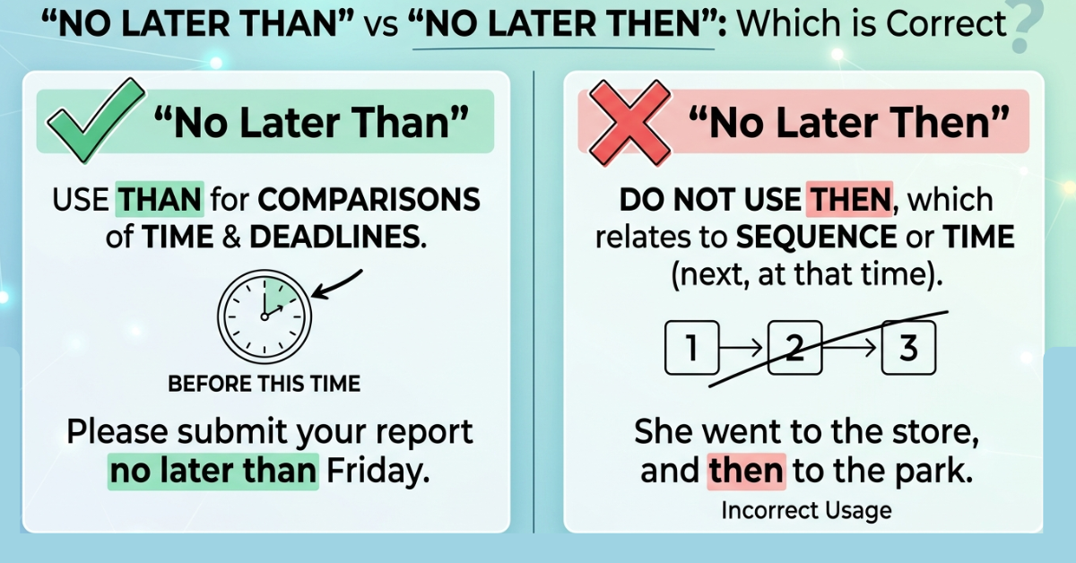 No Later Than or Then: Which One Is Correct?