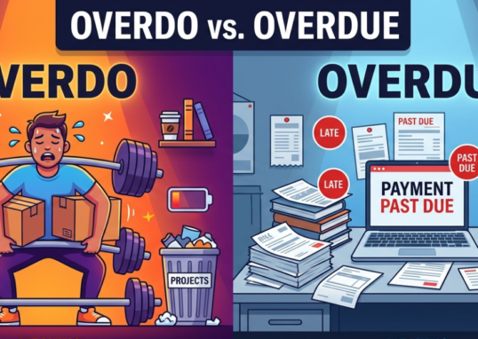 Overdo vs Overdue: Meaning, Difference & Examples