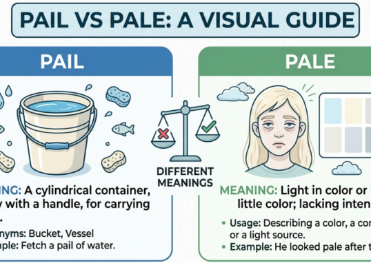 Pail vs Pale: Meaning, Differences & Easy Guide