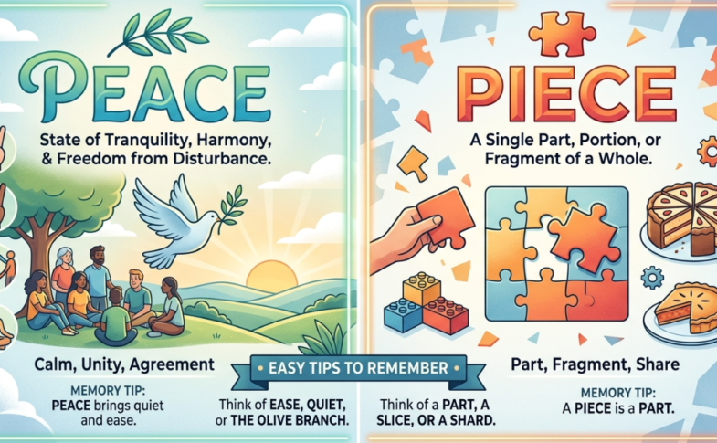 Peace vs Piece: Meaning, Difference & Easy Tips to Remember