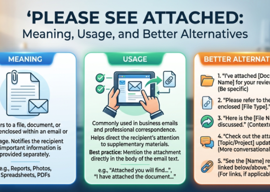 Please See Attached: Meaning, Usage, and Better Alternatives