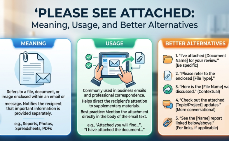 Please See Attached: Meaning, Usage, and Better Alternatives