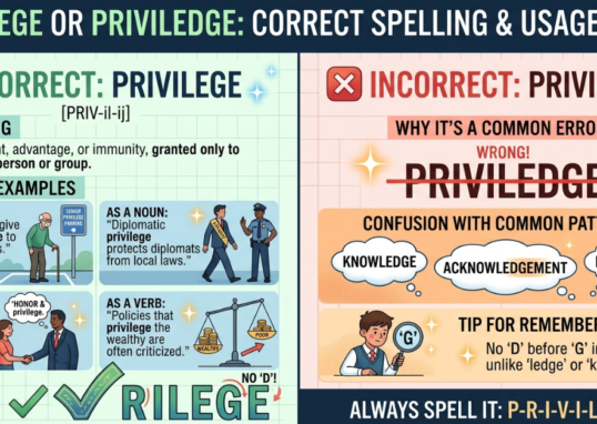 Privilege or Priviledge: Correct Spelling & Usage Guide