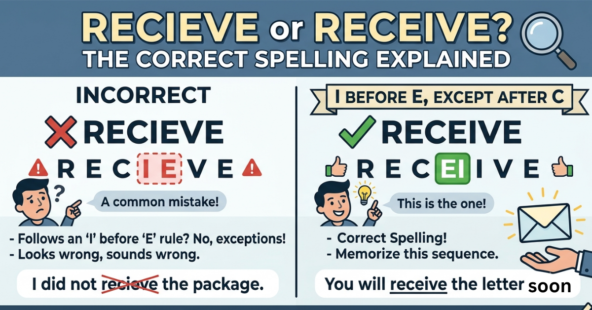 Recieve or Receive? The Correct Spelling Explained
