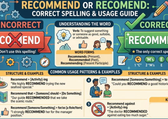Recomend or Recommend: Correct Spelling & Usage Guide