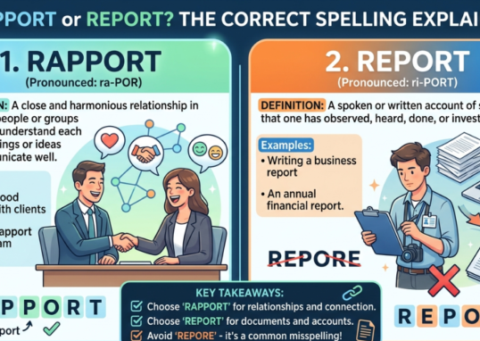 Repore or Rapport? The Correct Spelling Explained