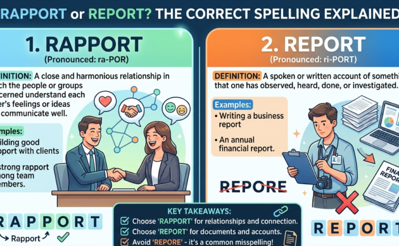 Repore or Rapport? The Correct Spelling Explained