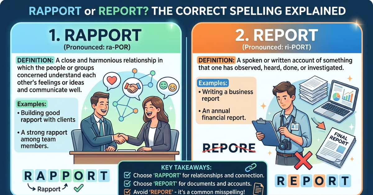 Repore or Rapport? The Correct Spelling Explained