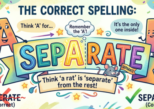 Seperate or Separate: Which Spelling Is Correct?