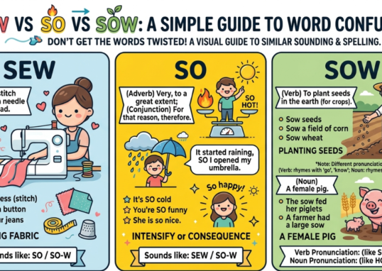 Sew vs So vs Sow: Simple Guide to Word Confusion