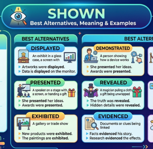 Shown Synonym: Best Alternatives, Meaning & Examples