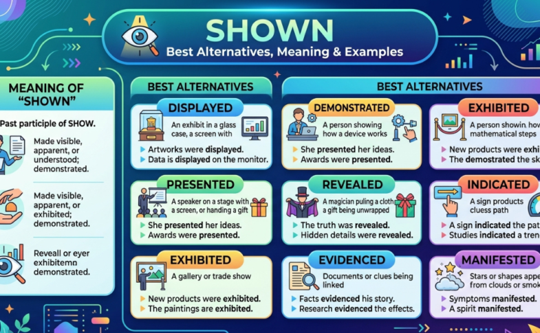 Shown Synonym: Best Alternatives, Meaning & Examples