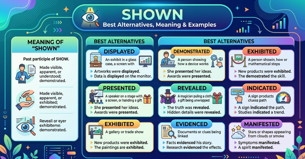 Shown Synonym: Best Alternatives, Meaning & Examples