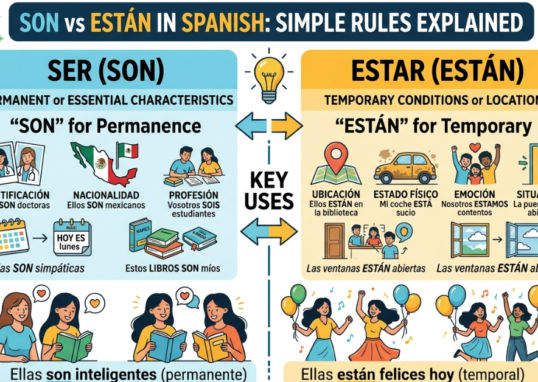 Son vs Están in Spanish: Simple Rules Explained