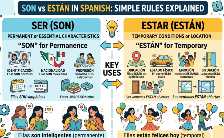 Son vs Están in Spanish: Simple Rules Explained