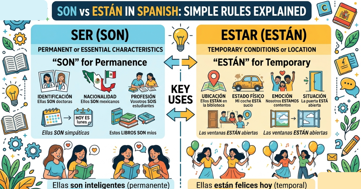 Son vs Están in Spanish: Simple Rules Explained