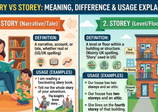 Story vs Storey: Meaning, Difference & Usage Explained