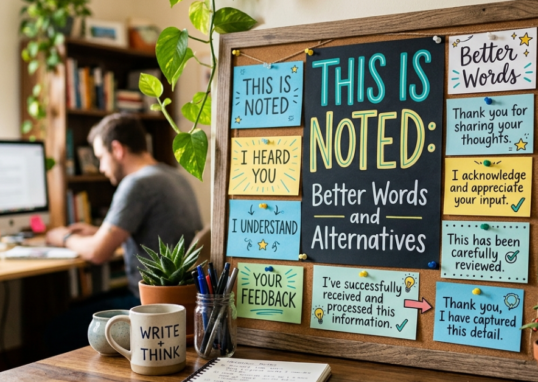 This Is Noted: Better Words and Alternatives
