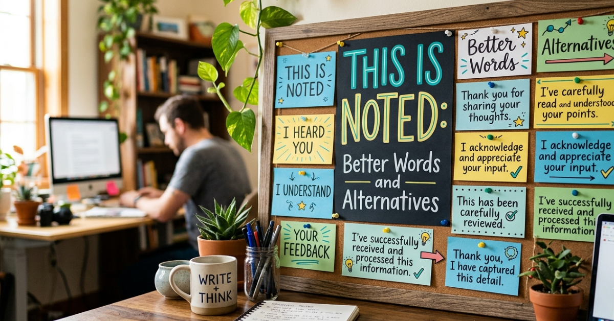 This Is Noted: Better Words and Alternatives
