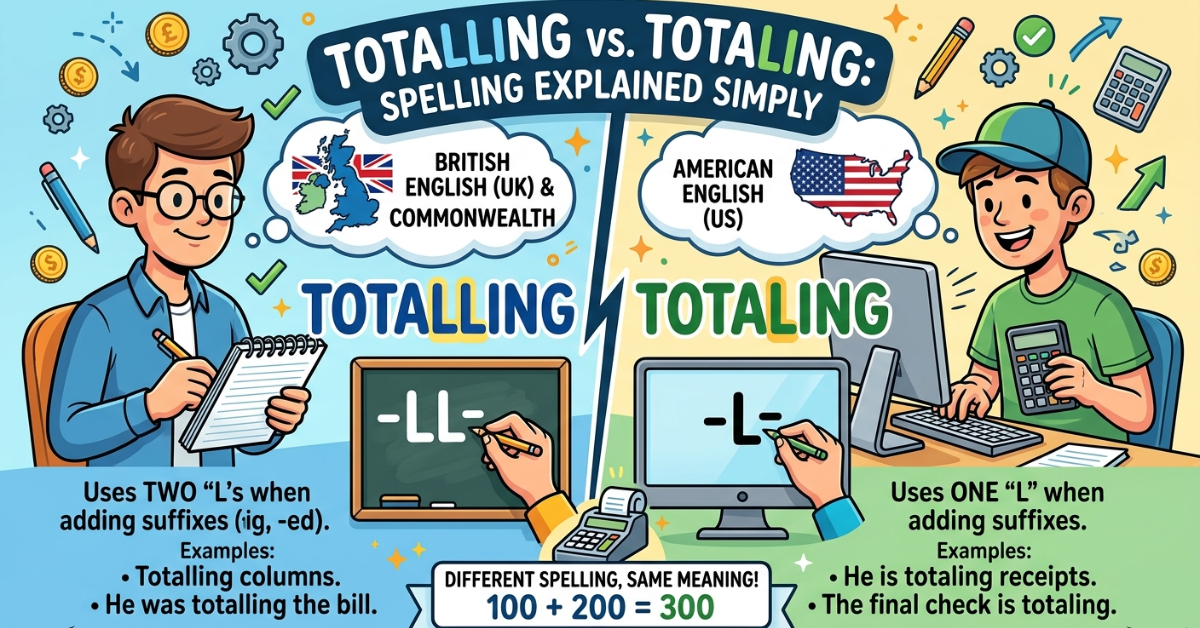 Totalling vs Totaling: Spelling Explained Simply