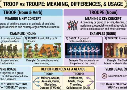 Troop vs Troupe: Meaning, Differences, and Usage