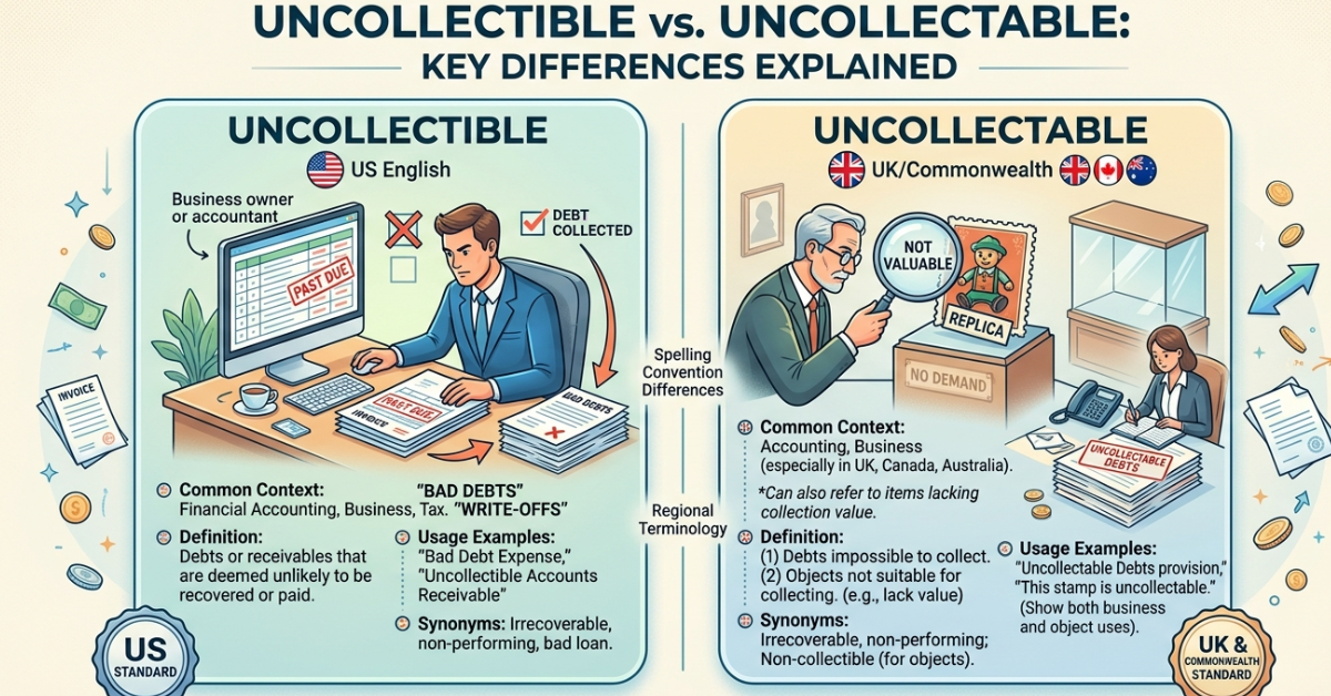 Uncollectible vs Uncollectable: Key Differences Explained