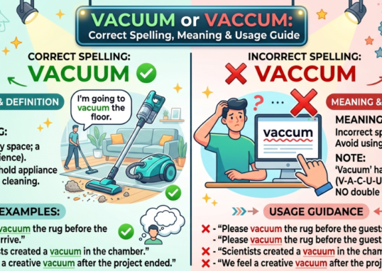 Vacuum or Vaccum: Correct Spelling, Meaning & Usage Guide