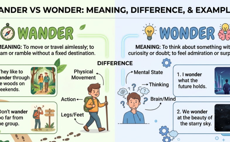 Wander vs Wonder: Meaning, Difference, and Examples