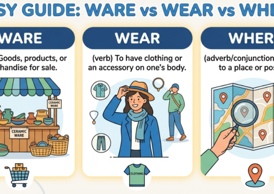 Ware vs Wear vs Where: Easy Guide to the Difference