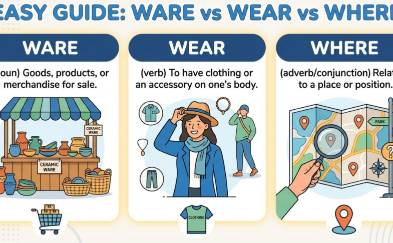 Ware vs Wear vs Where: Easy Guide to the Difference