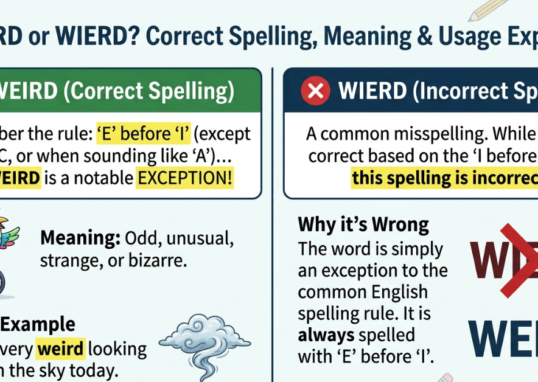 Weird or Wierd: Correct Spelling, Meaning & Usage Explained