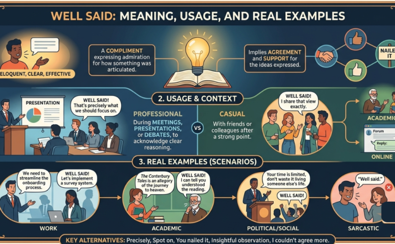 Well Said Meaning: Definition, Usage, and Real-Life Examples