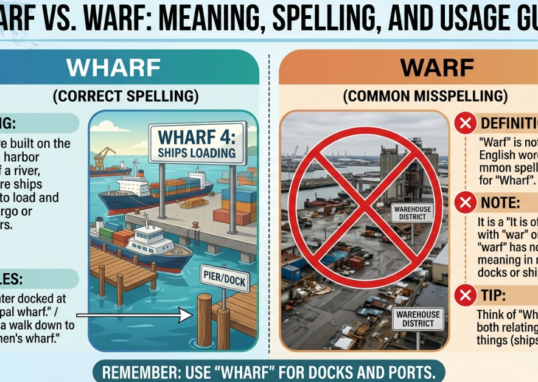 Wharf vs Warf: Meaning, Spelling, and Usage Guide