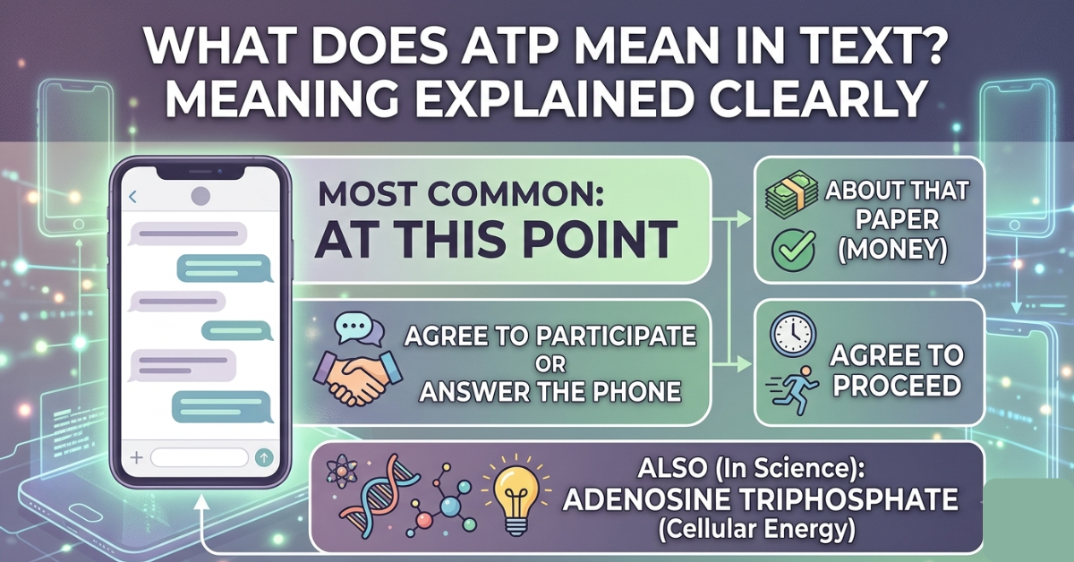 What Does ATP Mean in Text? Meaning Explained Clearly