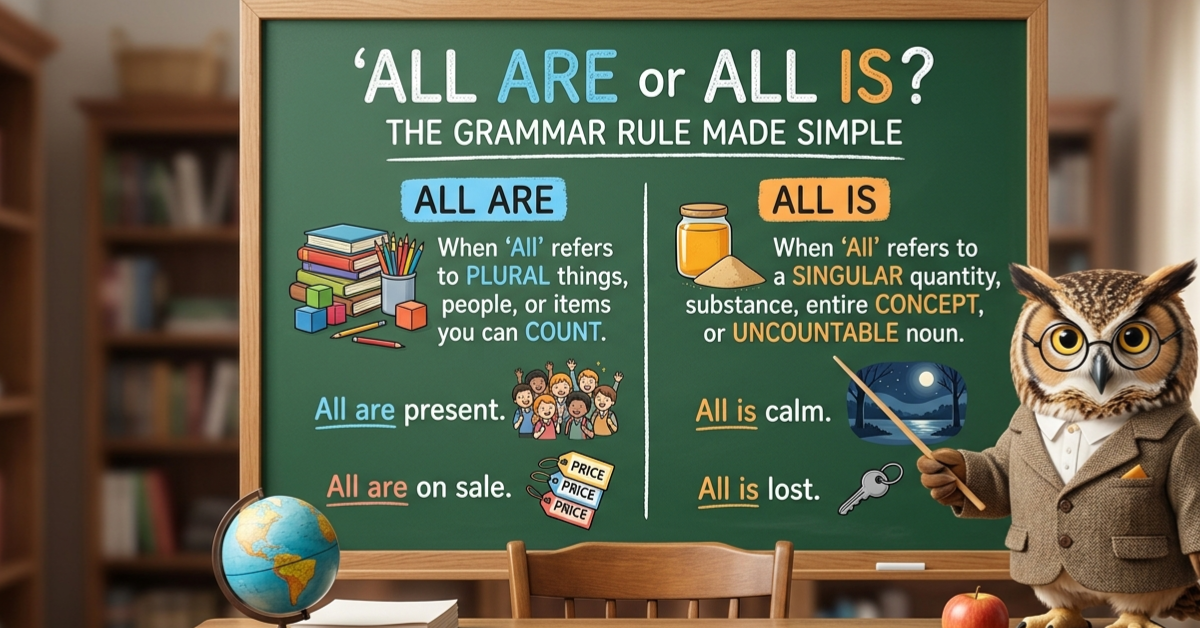 All Are or All Is? The Grammar Rule Made Simple