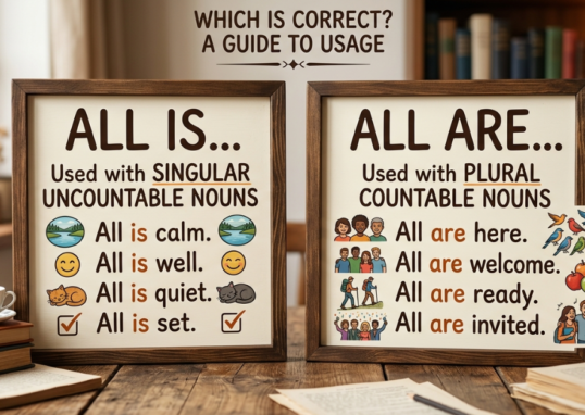 All Is or All Are: Which Is Correct?