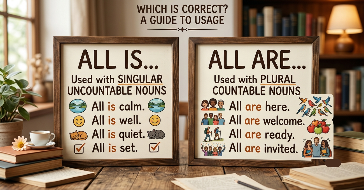 All Is or All Are: Which Is Correct?