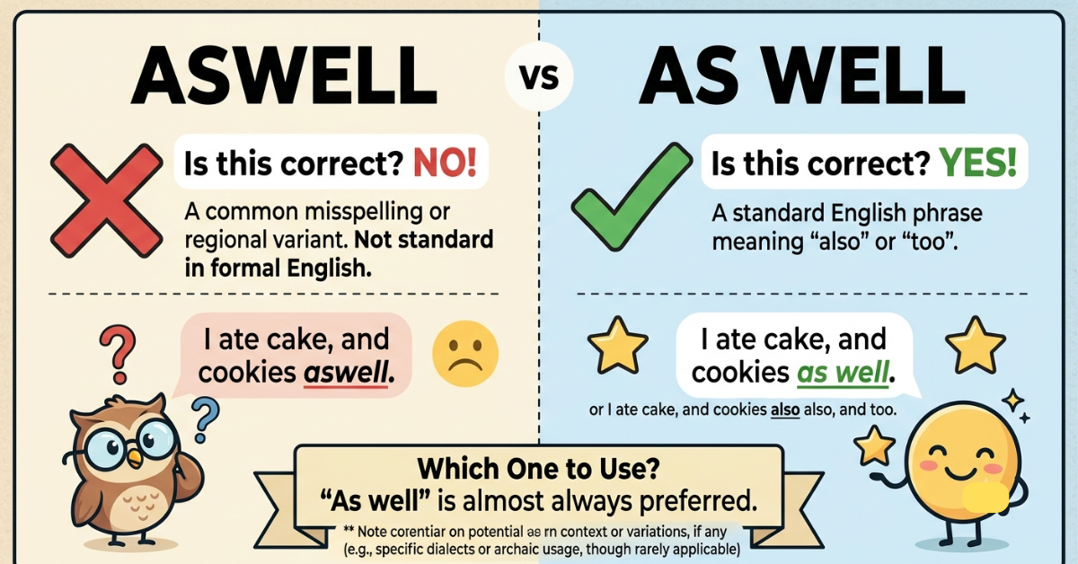 Aswell or As Well: Which One Is Correct?