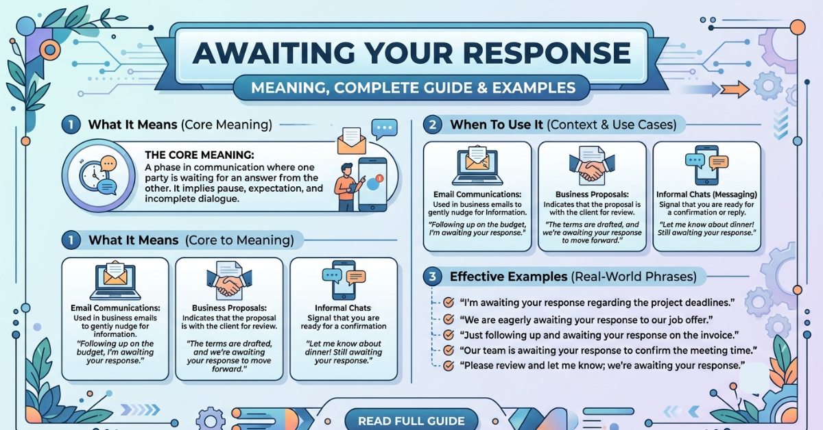 Awaiting Your Response Meaning: Complete Guide & Examples