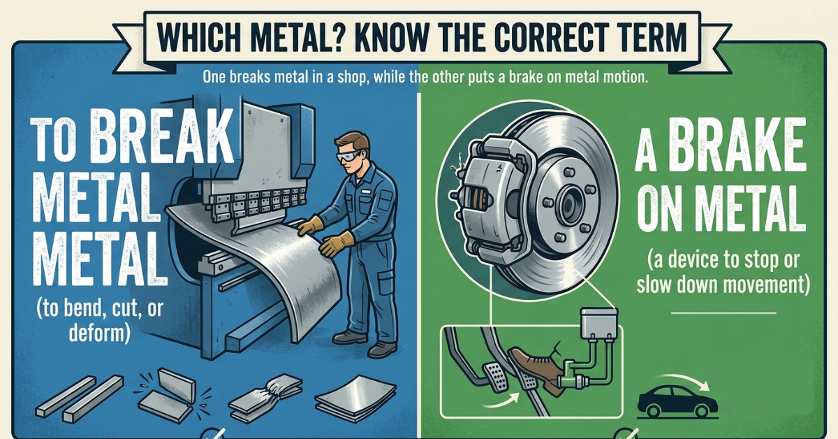 Break Metal or Brake Metal? Know the Correct Term