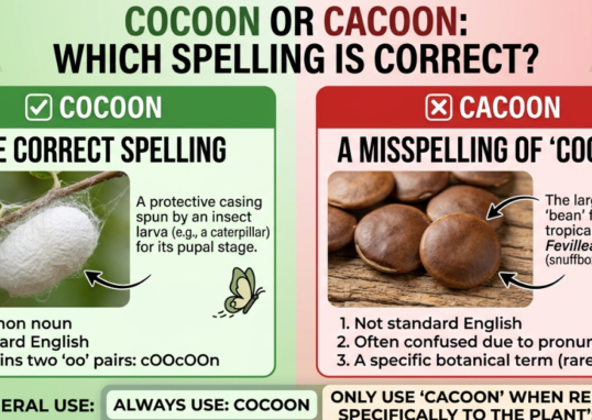 Cacoon or Cocoon: Which Spelling Is Correct?