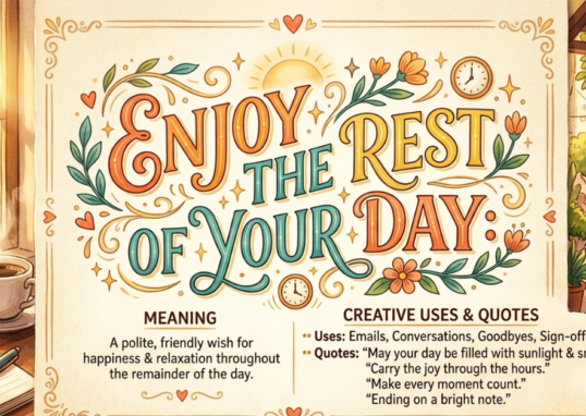 Enjoy the Rest of Your Day: Meaning, Quotes & Creative Uses