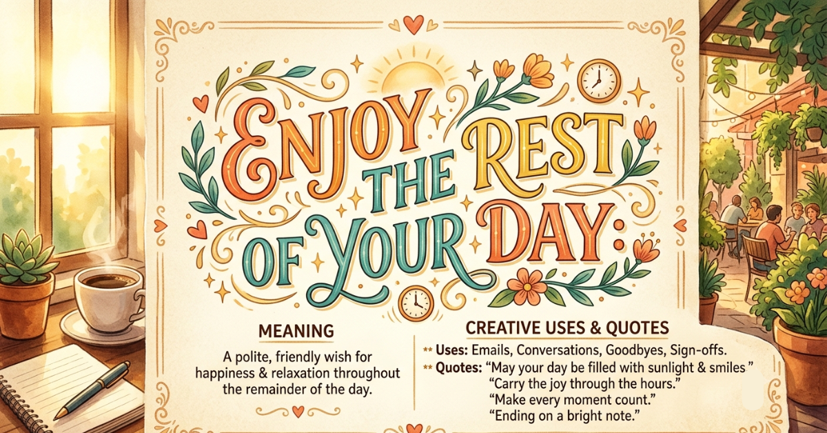 Enjoy the Rest of Your Day: Meaning, Quotes & Creative Uses