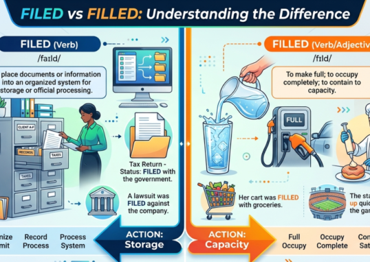 Filed vs Filled: Meaning, Differences & Correct Usage